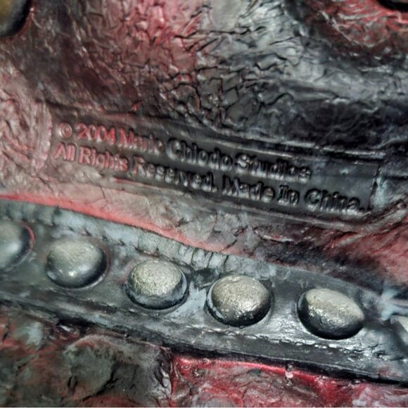 Mario Chiodo 2004 Warlock Devil Latex Mask Viking Satan Evil Over Head Shoulders - Picture 7 of 10